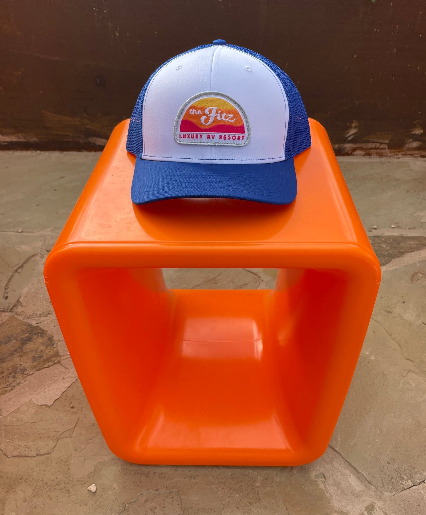 Fitz Trucker Hat in Blue/White