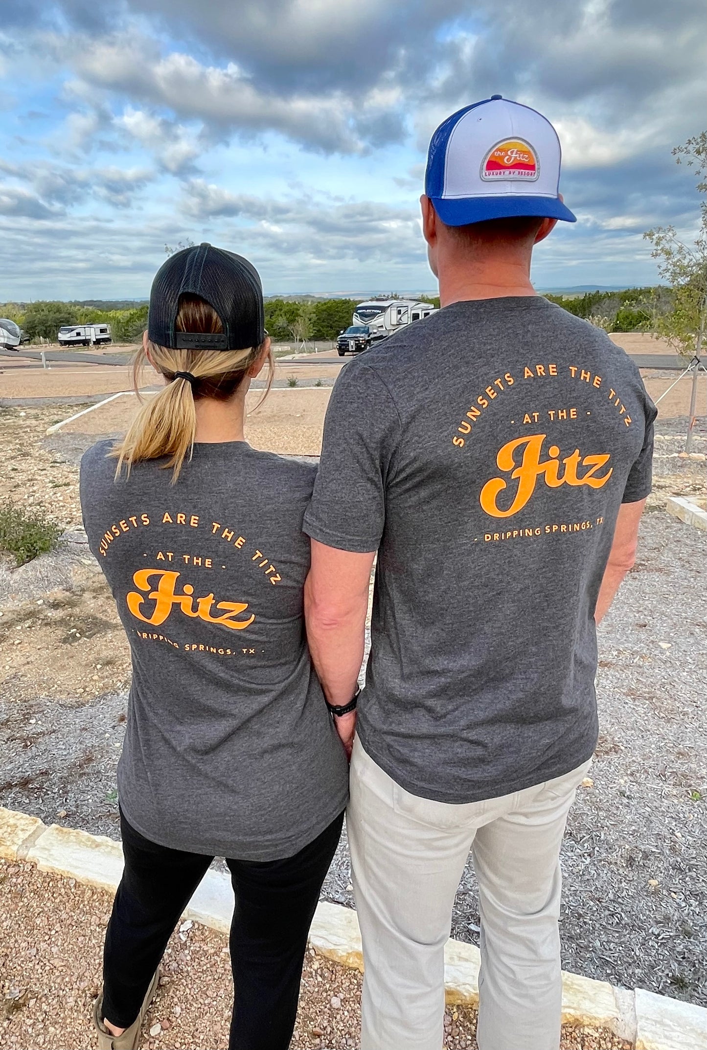 Fitz Trucker Hat in Blue/White